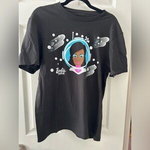 BARBIE Astronaut Graphic T Shirt Black Medium